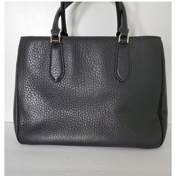 Kate Spade Leighton Black Pebbled Leather Satchel Bag Purse Handbag Old Money - Picture 2 of 13